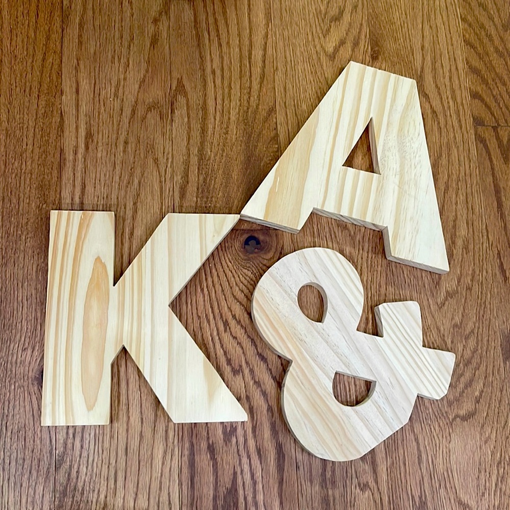 Set of 3 - wooden letters